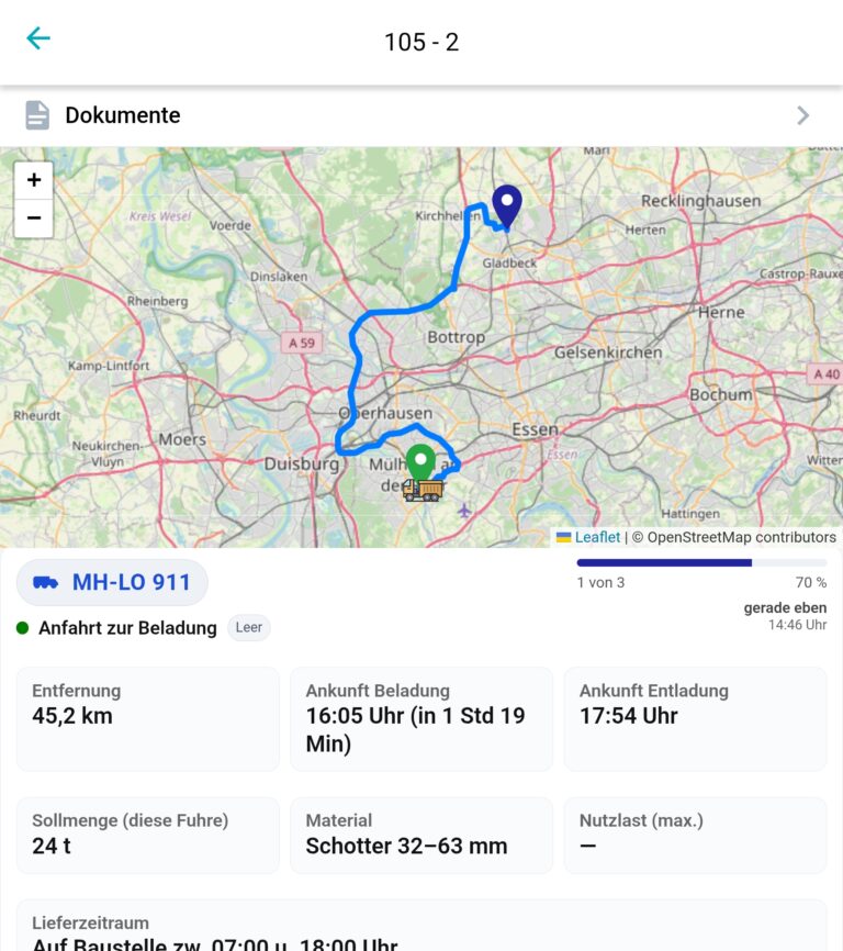 Digitale Zeiterfassung App Screenshot